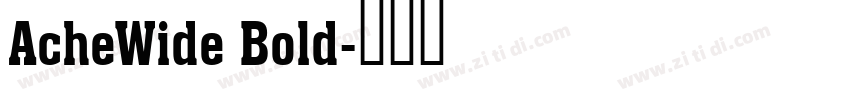 AcheWide Bold字体转换